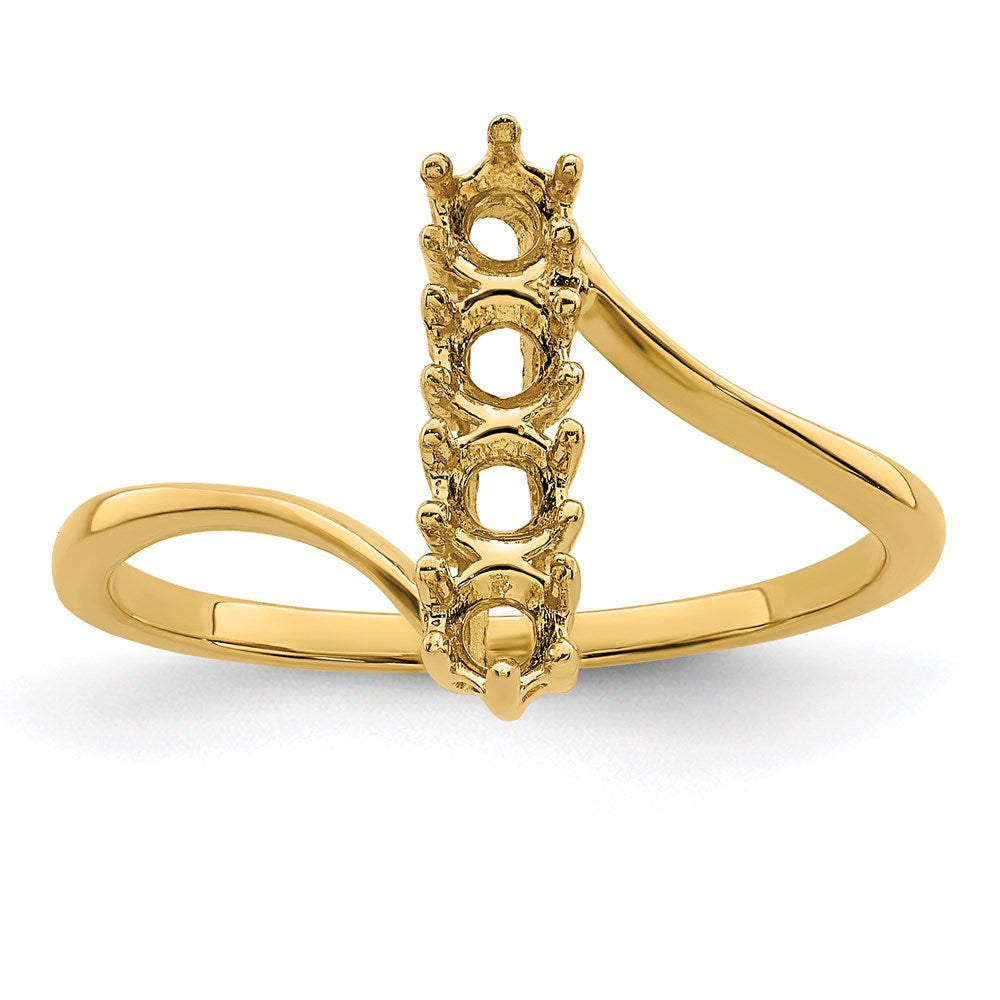 14k 3mm Synthetic Family Jewelry Ring - 2