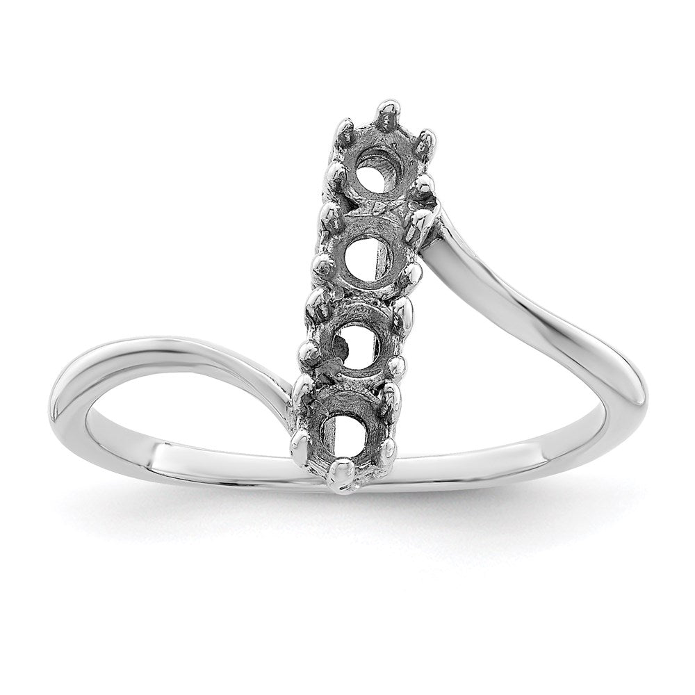 14k White Gold Family Jewelry Ring - 27