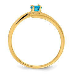 14k Polished 1-Stone Mothers Ring Mounting - 16