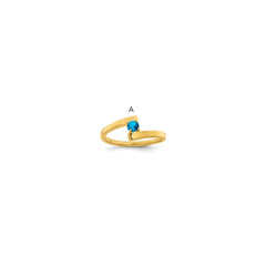 14k Polished 1-Stone Mothers Ring Mounting - 16