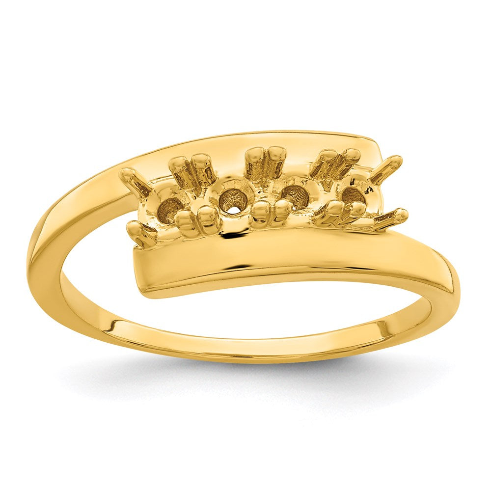 14k Genuine 4 Stone Mother's Ring - 17