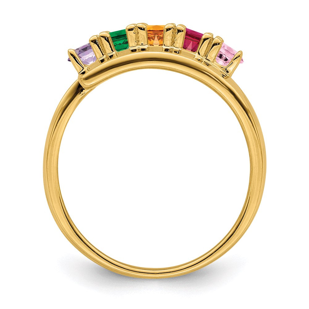 14k Synthetic Family Jewelry Ring - 25