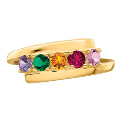 10ky Synthetic Family Jewelry Ring - 2