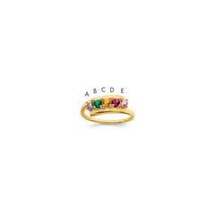 10ky Synthetic Family Jewelry Ring - 2