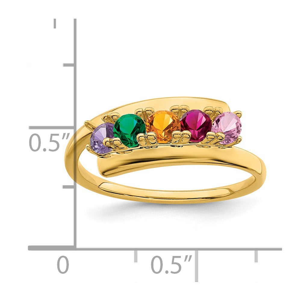 14k Synthetic Family Jewelry Ring - 25
