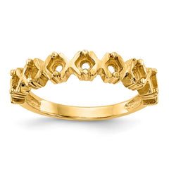14k Polished 7-Stone Mothers Ring Mounting