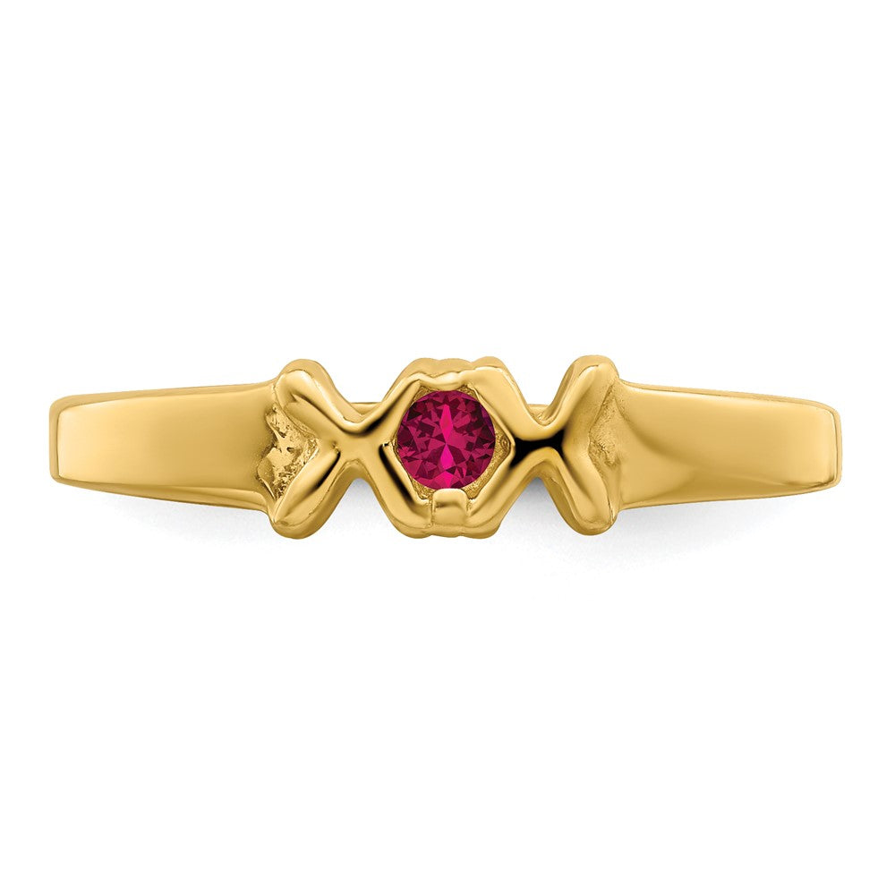 14k 2.5mm Synthetic Family Jewelry Ring
