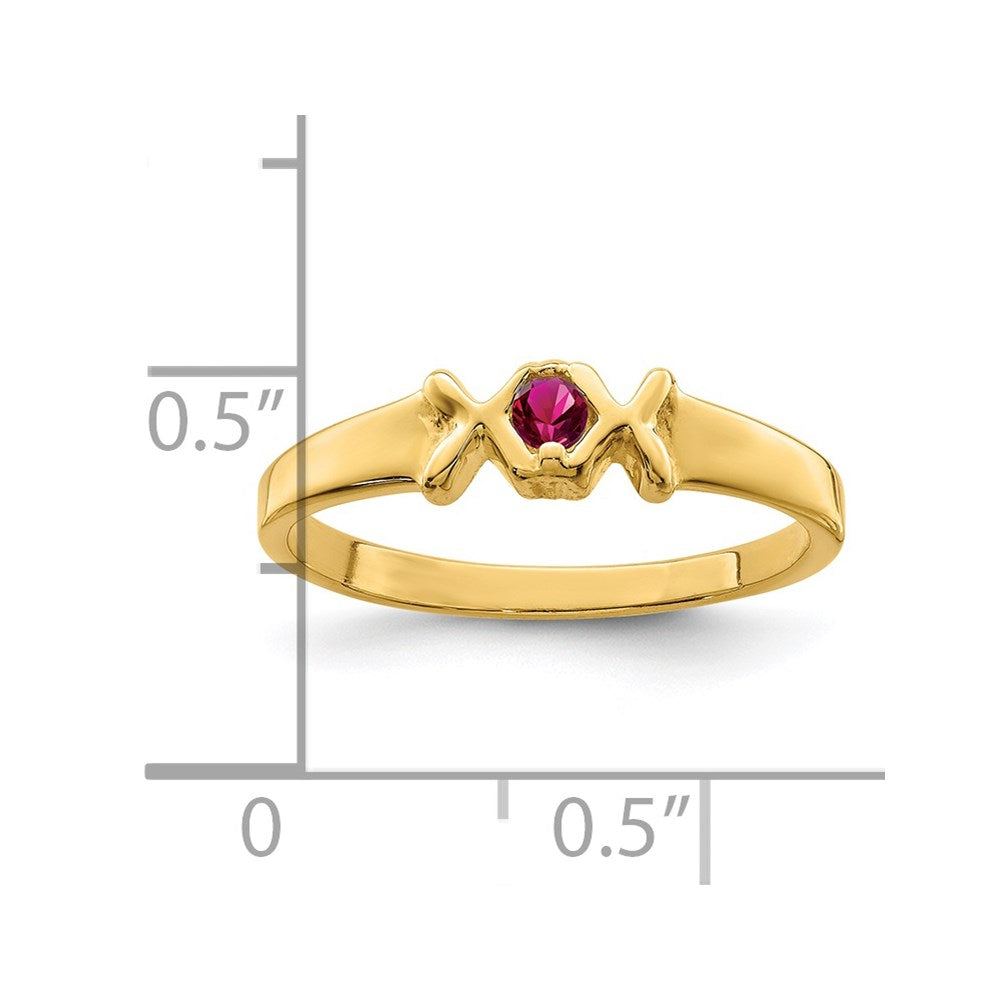 14k 2.5mm Synthetic Family Jewelry Ring