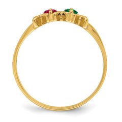 14k Synthetic Family Jewelry Ring - 45