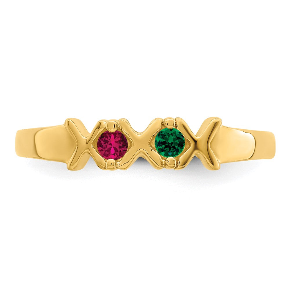 14k Synthetic Family Jewelry Ring - 45
