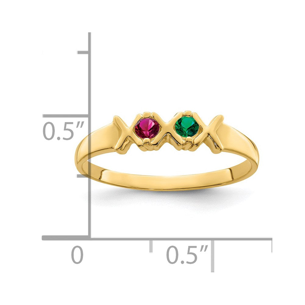 14k Synthetic Family Jewelry Ring - 45