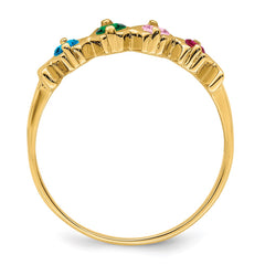 14k Genuine 4 Stone Mother's Ring - 3