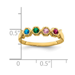 14k Synthetic Family Jewelry Ring - 105