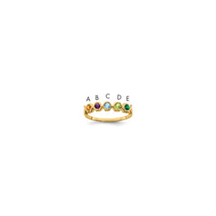 14k Synthetic Family Jewelry Ring - 6