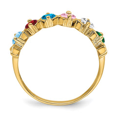 14k Synthetic Family Jewelry Ring - 27