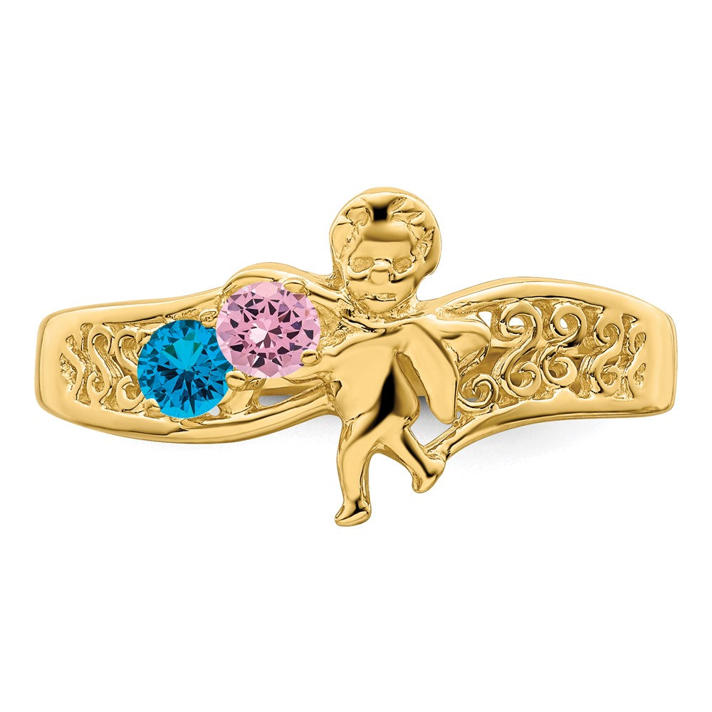 14k Synthetic Family Jewelry Ring - 48