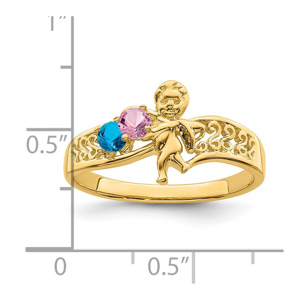 14k Synthetic Family Jewelry Ring - 48