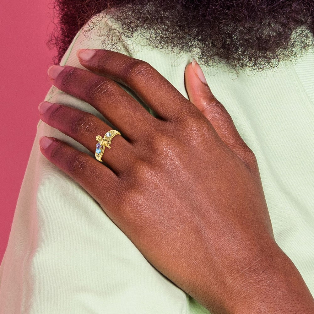 14k Synthetic Family Jewelry Ring - 108