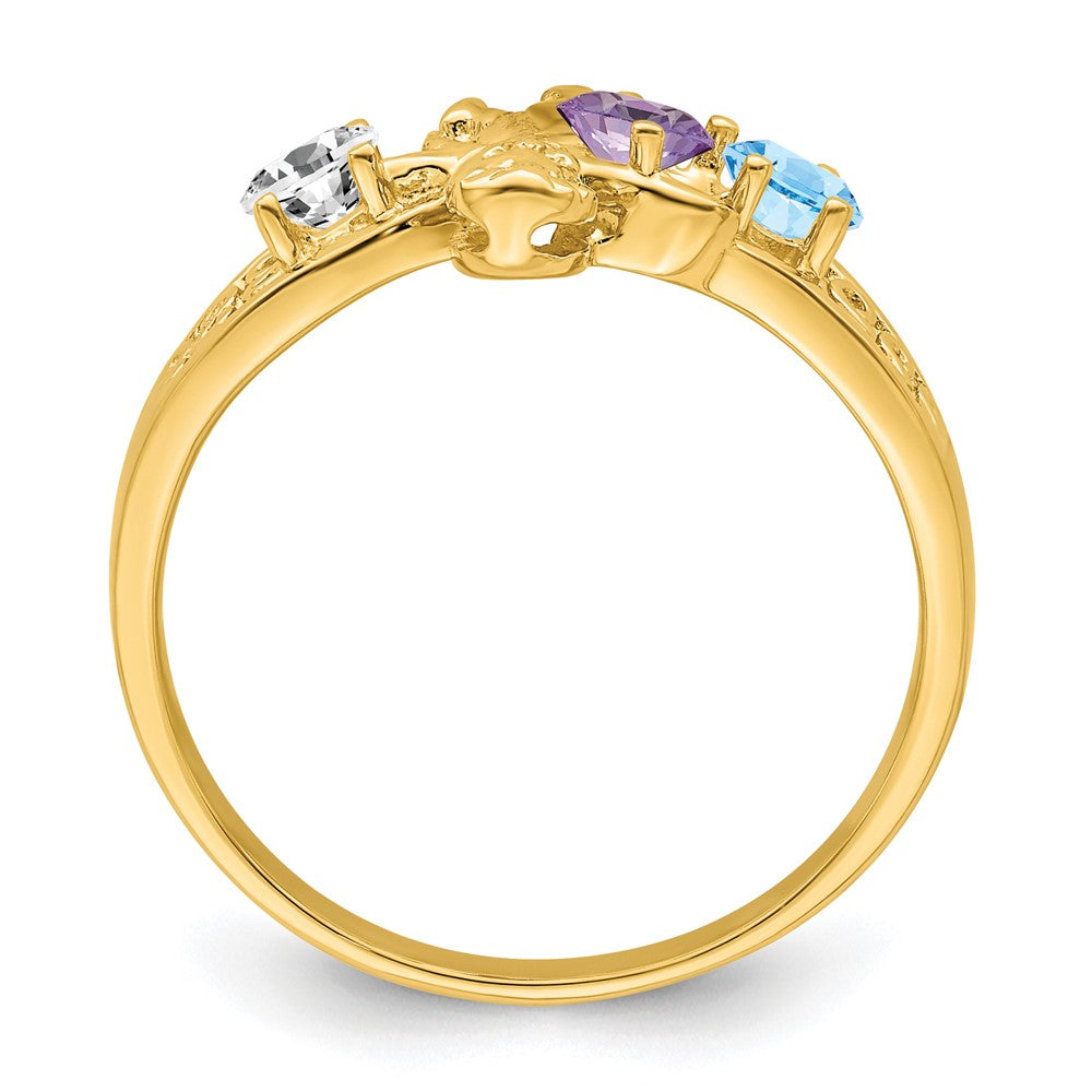 14k Synthetic Family Jewelry Ring - 108