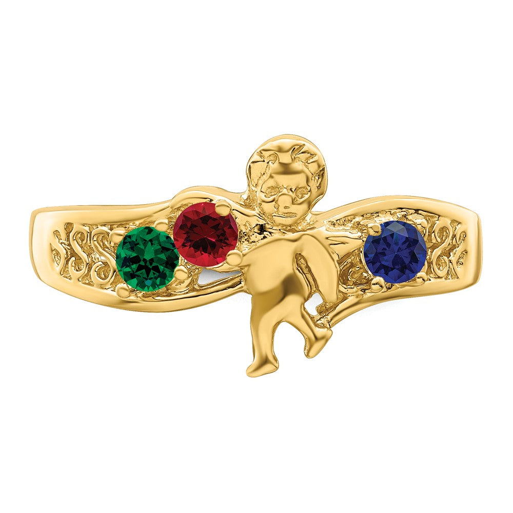 14k Synthetic Family Jewelry Ring - 108