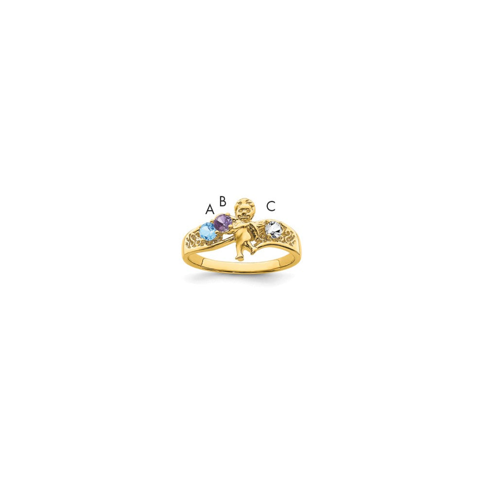 14k Synthetic Family Jewelry Ring - 108