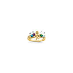 14k Synthetic Family Jewelry Ring - 49