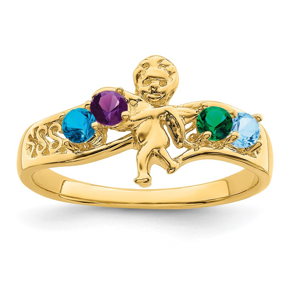14k Synthetic Family Jewelry Ring - 49