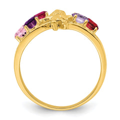 14k Synthetic Family Jewelry Ring - 51