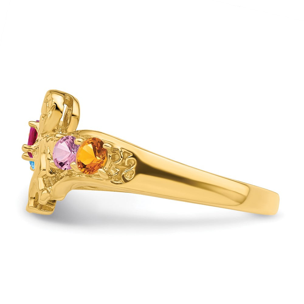 14k Synthetic Family Jewelry Ring - 51