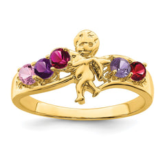 14k Synthetic Family Jewelry Ring - 51