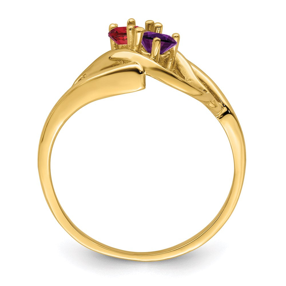 14k Synthetic Family Jewelry Ring - 52