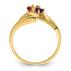 14k Synthetic Family Jewelry Ring - 52