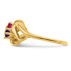 14k Synthetic Family Jewelry Ring - 52