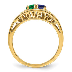 14k Synthetic Family Jewelry Ring - 66