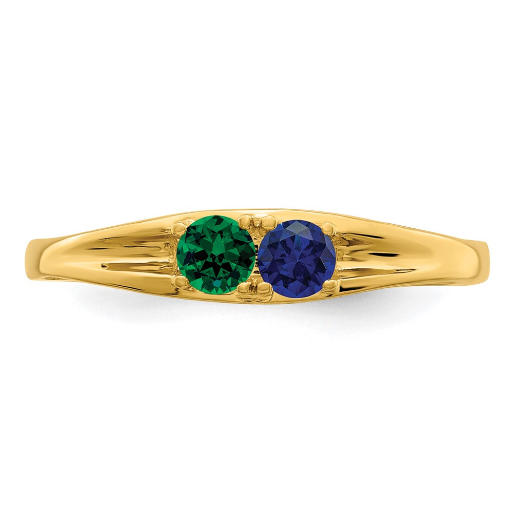 14k Synthetic Family Jewelry Ring - 66