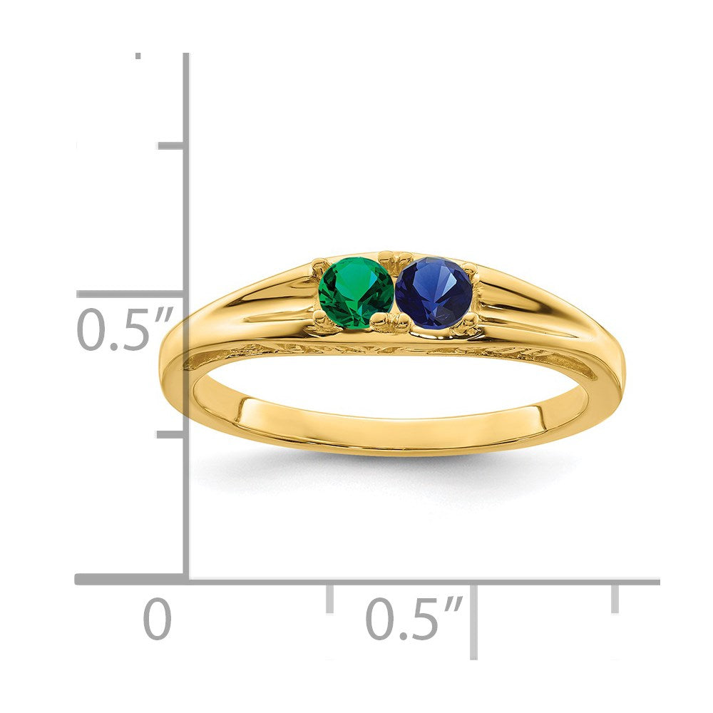 14k Synthetic Family Jewelry Ring - 66