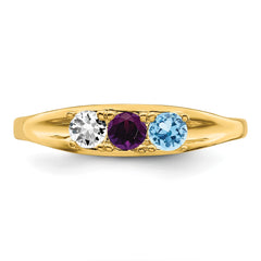 10k Synthetic Family Jewelry Ring