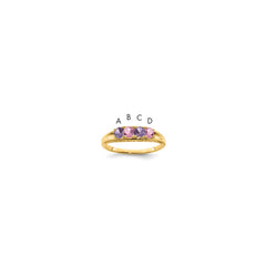 14kw Synthetic Family Jewelry Ring