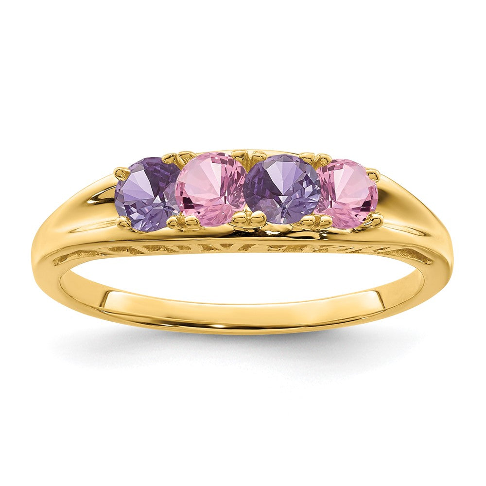 14k Synthetic Family Jewelry Ring - 38