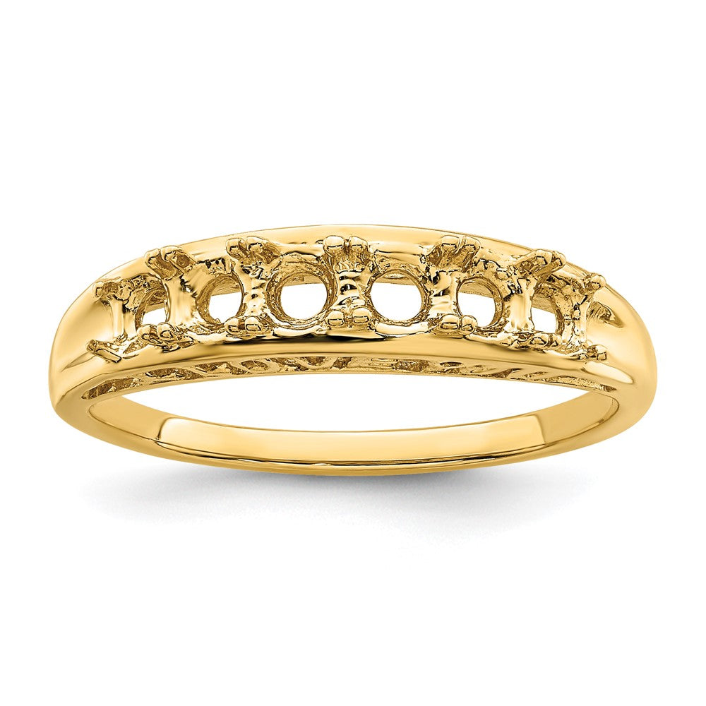 14k Genuine 6 Stone Mother's Ring - 5