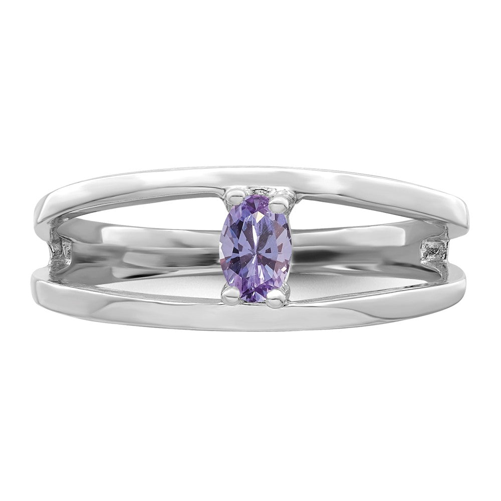 Sterling Silver Rhodium-plated Family Jewelry Ring - 138