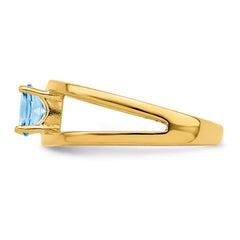 14k Genuine 2 Stone Mother's Ring - 5