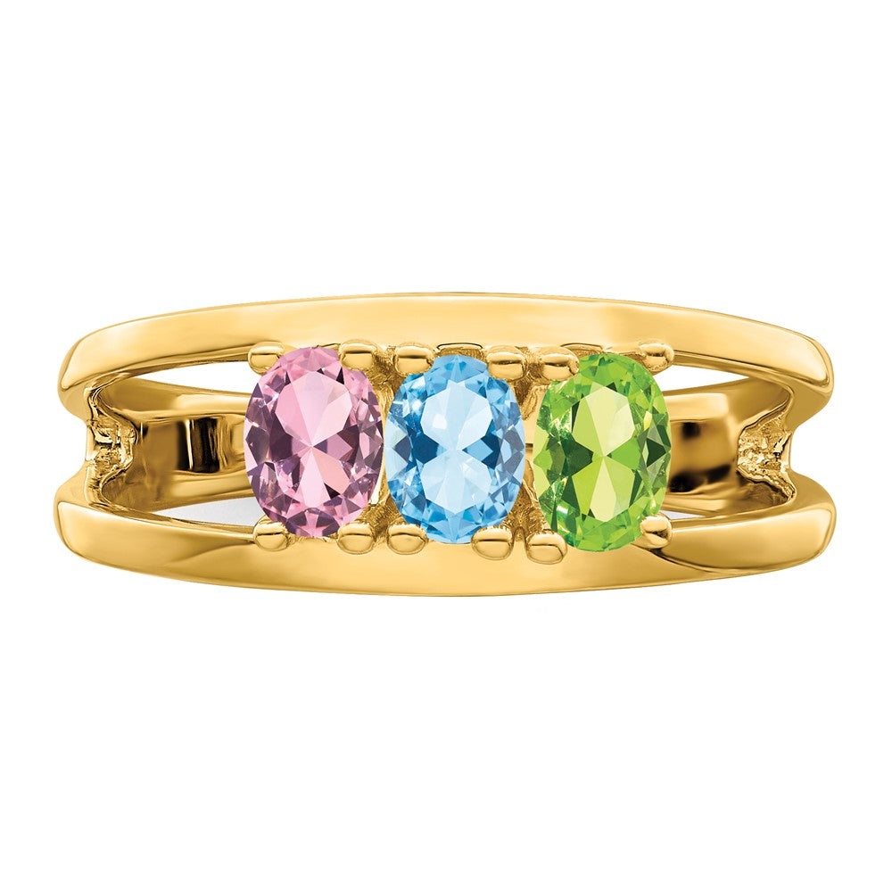 14k Synthetic Family Jewelry Ring - 30