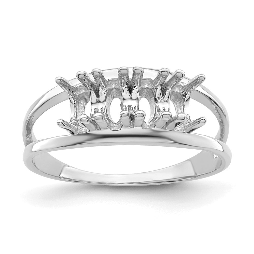 Sterling Silver Rhodium-plated Synthetic 4 Stone Mother's Ring - 85