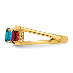 14k Synthetic Family Jewelry Ring - 61