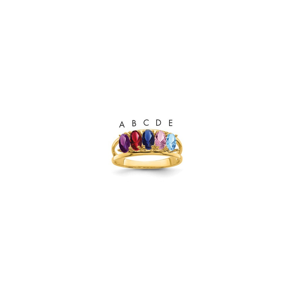 14k Synthetic Family Jewelry Ring - 61