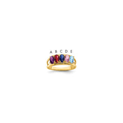 14k Synthetic Family Jewelry Ring - 61