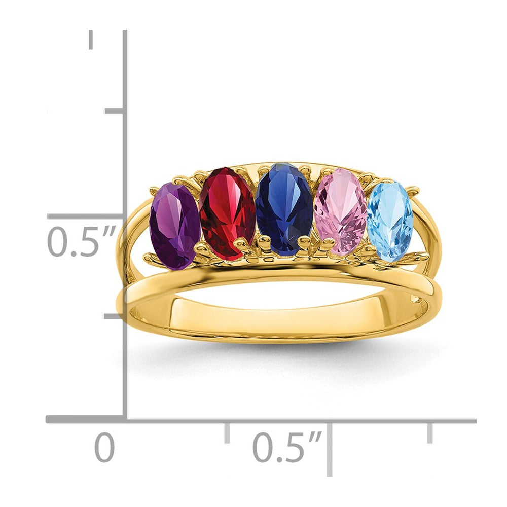 14k Synthetic Family Jewelry Ring - 61