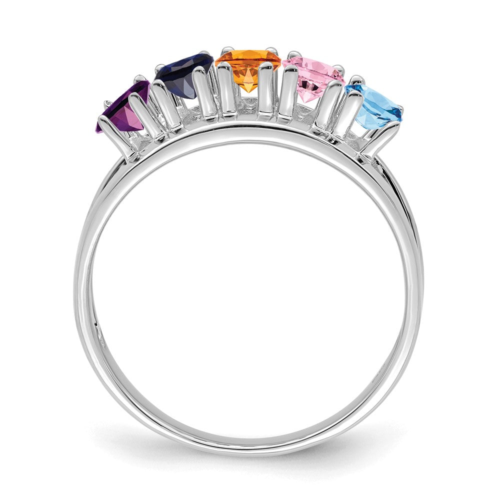 Sterling Silver Rhodium-plated Family Jewelry Ring - 20