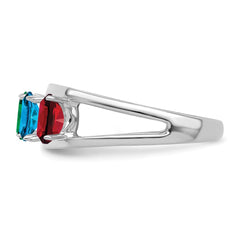 Sterling Silver Rhodium-plated Family Jewelry Ring - 20